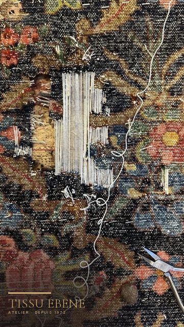 Restauration d’un tapis kilim à la main
